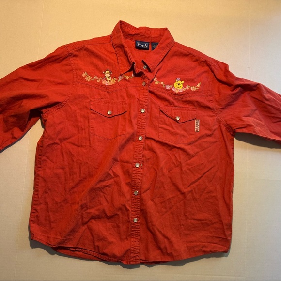 Vintage Disney Winnie the Pooh Tigger Half Sleeve Shirt Women’s Large Snaps - Picture 1 of 7